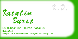 katalin durst business card